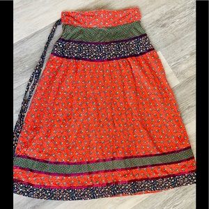 Hessica's GUNNIES Vintage Red Floral 1970's skirt